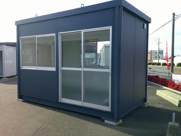 山口県宇部店/展示場の新棟ユニットハウス・プレハブ・コンテナハウス38MSL(2.43坪)の本体の外観