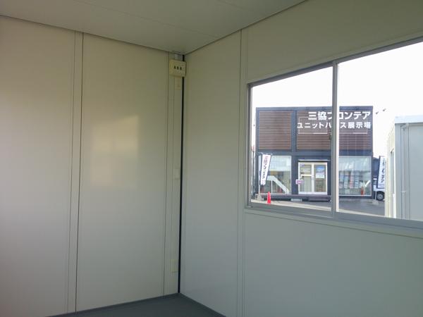 山口県宇部店/展示場の新棟ユニットハウス・プレハブ・コンテナハウス38MSL(2.43坪)の本体の内観