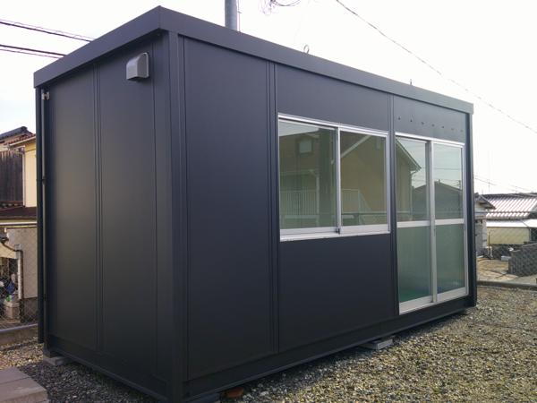 山口県宇部店/展示場の新棟ユニットハウス・プレハブ・コンテナハウス47MSL(3.02坪)の本体の外観
