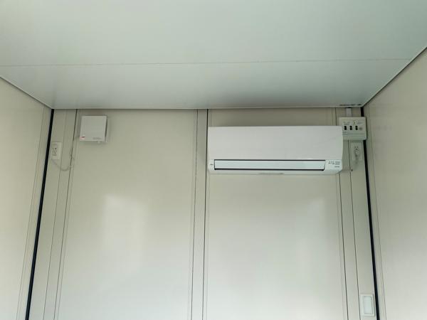 福岡県宗像店/展示場の新棟ユニットハウス・プレハブ・コンテナハウス38MSL(2.43坪)の各設備のエアコン