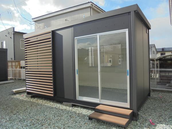 山形県天童店/展示場の新棟ユニットハウス・プレハブ・コンテナハウス47MSL(3.02坪)の本体の外観