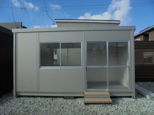 山形県天童店/展示場の新棟ユニットハウス・プレハブ・コンテナハウス47MSL(3.02坪)の本体の外観