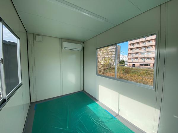 福岡県宗像店/展示場の新棟ユニットハウス・プレハブ・コンテナハウス38MSL(2.43坪)の本体の内観