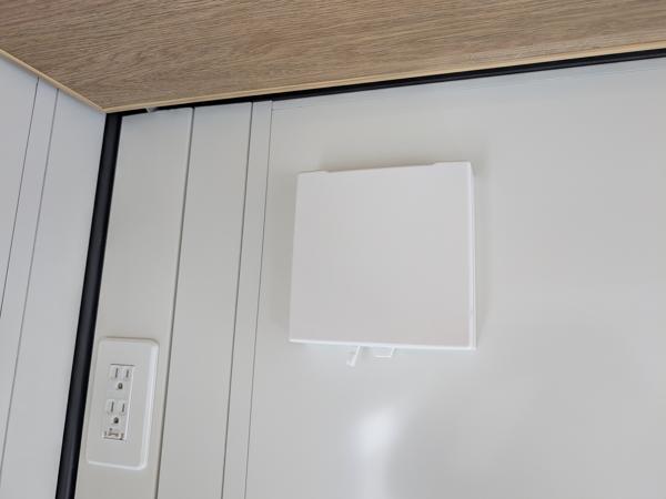 鹿児島県霧島店/展示場の新棟ユニットハウス・プレハブ・コンテナハウス38MSL(2.43坪)の各設備の給気口