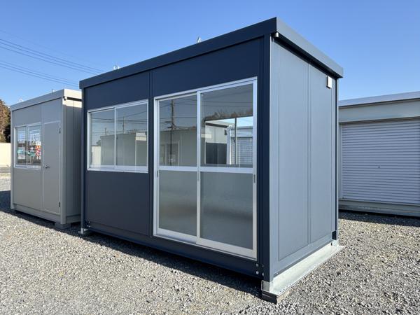 茨城県小美玉店/展示場の新棟ユニットハウス・プレハブ・コンテナハウス38MSL(2.43坪)の本体の外観