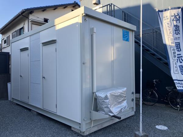 兵庫県加古川店/展示場の新棟ユニットハウス・プレハブ・コンテナハウスサニット 47MSL 男性・女性用(3.02坪)の本体の外観