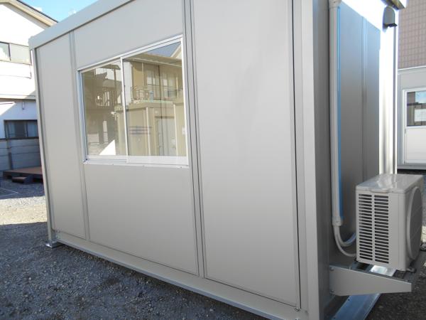 埼玉県朝霞店/展示場の新棟ユニットハウス・プレハブ・コンテナハウス38MSL(2.43坪)の本体の外観