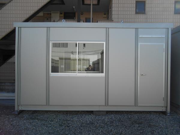 埼玉県朝霞店/展示場の新棟ユニットハウス・プレハブ・コンテナハウス47MSL(3.02坪)の本体の外観