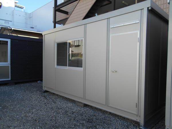 埼玉県朝霞店/展示場の新棟ユニットハウス・プレハブ・コンテナハウス47MSL(3.02坪)の本体の外観