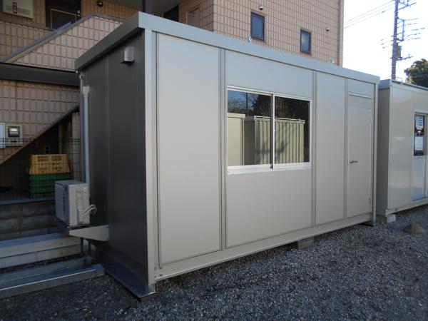 埼玉県朝霞店/展示場の新棟ユニットハウス・プレハブ・コンテナハウス47MSL(3.02坪)の本体の外観