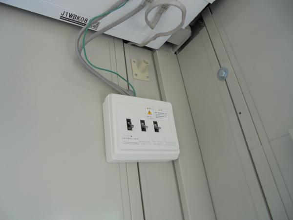 山口県周南店/展示場の中古ユニットハウス・プレハブ・コンテナハウスCT-41J(2.83坪)の各設備の分電盤