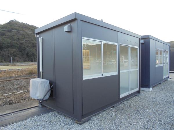 山口県周南店/展示場の新棟ユニットハウス・プレハブ・コンテナハウス38MSL(2.43坪)の本体の外観