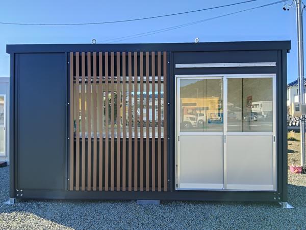 静岡県藤枝店/展示場の新棟ユニットハウス・プレハブ・コンテナハウス47MSL(3.02坪)の本体の外観