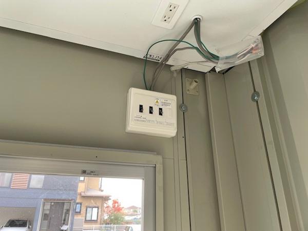 静岡県浜松南総合展示場の中古ユニットハウス・プレハブ・コンテナハウスCT-32JG(2.16坪)の各設備の分電盤