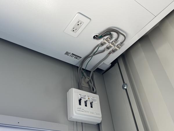 茨城県小美玉店/展示場の中古ユニットハウス・プレハブ・コンテナハウスCT-41JG(2.83坪)の各設備の分電盤