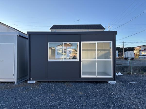 栃木県真岡店/展示場の新棟ユニットハウス・プレハブ・コンテナハウス47MSL(3.02坪)の本体の外観