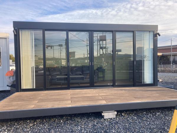 茨城県笠間店/展示場の新棟ユニットハウス・プレハブ・コンテナハウス57MS1(3.81坪)の本体の外観