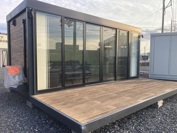 茨城県笠間店/展示場の新棟ユニットハウス・プレハブ・コンテナハウス57MS1(3.81坪)の本体の外観