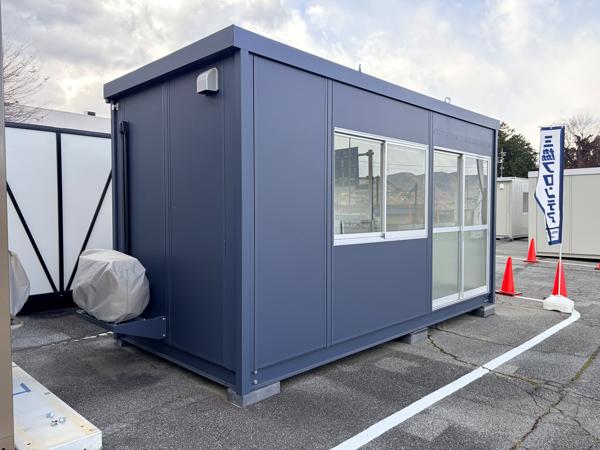 山梨県笛吹一宮店/展示場の新棟ユニットハウス・プレハブ・コンテナハウス47MSL(3.02坪)の本体の外観