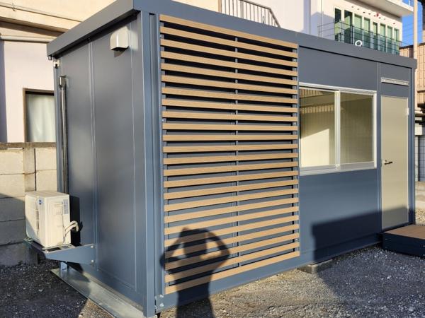 埼玉県朝霞店/展示場の新棟ユニットハウス・プレハブ・コンテナハウス47MSL(3.02坪)の本体の外観