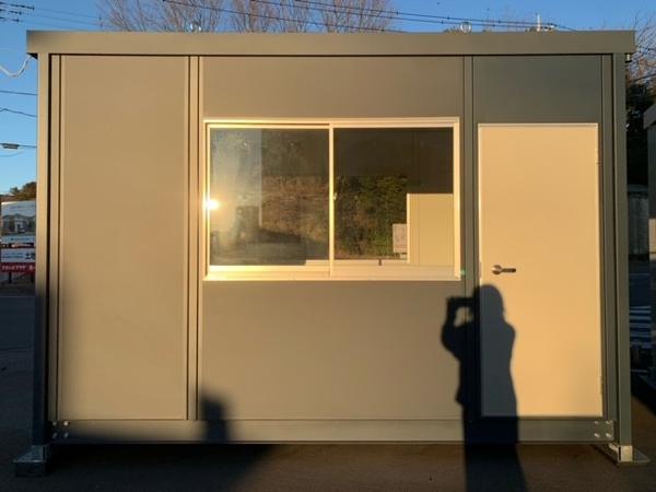 栃木県宇都宮戸祭店/展示場の新棟ユニットハウス・プレハブ・コンテナハウス38MSL(2.43坪)の本体の外観