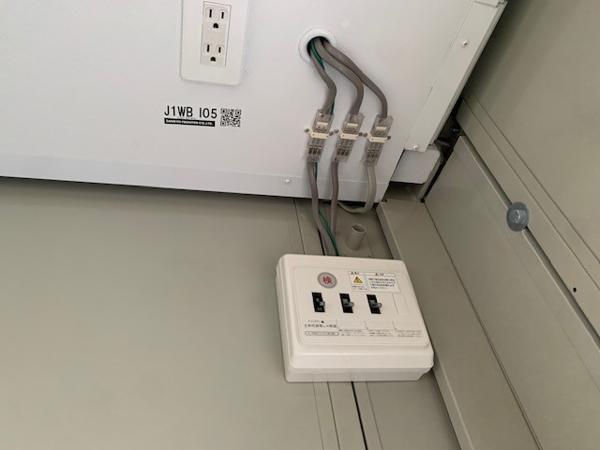 栃木県宇都宮戸祭店/展示場の新棟ユニットハウス・プレハブ・コンテナハウス47MSL(3.02坪)の各設備の分電盤