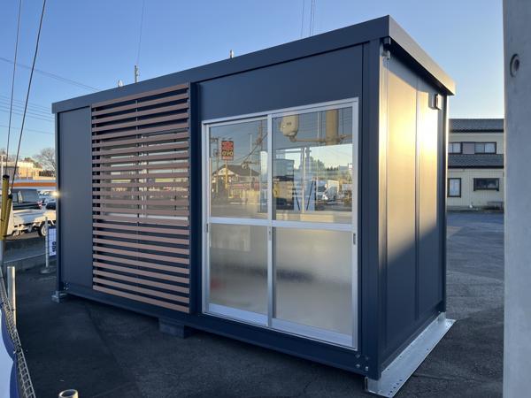 埼玉県本庄店/展示場の新棟ユニットハウス・プレハブ・コンテナハウス47MSL(3.02坪)の本体の外観