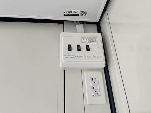 埼玉県本庄店/展示場の新棟ユニットハウス・プレハブ・コンテナハウス47MSL(3.02坪)の各設備の分電盤