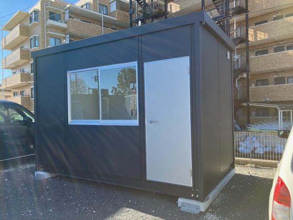 埼玉県さいたま営業所/展示場の新棟ユニットハウス・プレハブ・コンテナハウス38MSL(2.43坪)の本体の外観