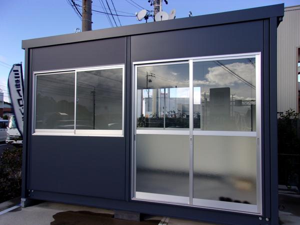 三重県津総合展示場の新棟ユニットハウス・プレハブ・コンテナハウス38MSL(2.43坪)の本体の外観