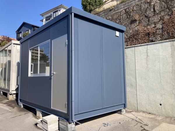 鹿児島県鹿児島出張所/展示場の新棟ユニットハウス・プレハブ・コンテナハウス38MSL(2.43坪)の本体の外観