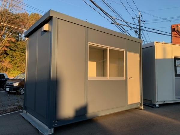 栃木県宇都宮戸祭店/展示場の新棟ユニットハウス・プレハブ・コンテナハウス38MSL(2.43坪)の本体の外観