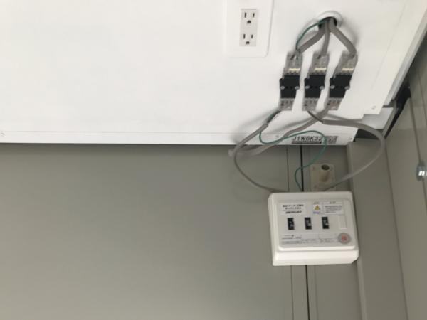 熊本県熊本出張所/熊本菊陽総合展示場の中古ユニットハウス・プレハブ・コンテナハウスCT-41J(2.83坪)の各設備の分電盤