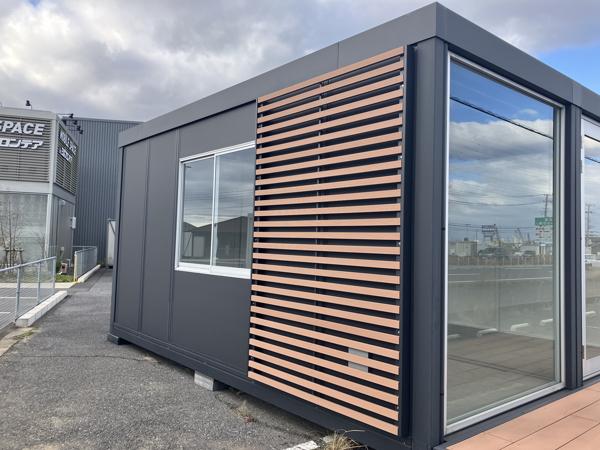 茨城県神栖店/展示場の新棟ユニットハウス・プレハブ・コンテナハウス57MS1(7.76坪)の本体の外観