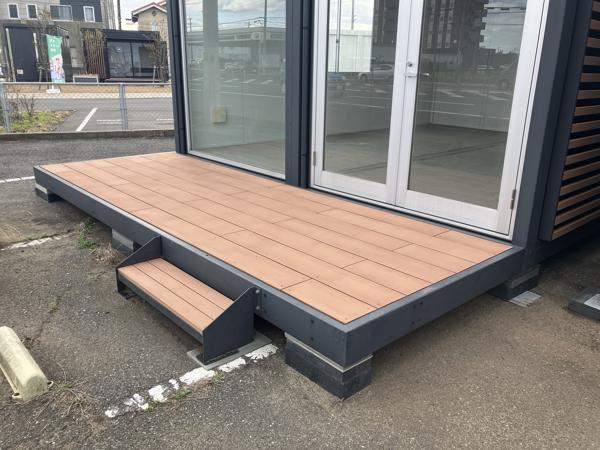 茨城県神栖店/展示場の新棟ユニットハウス・プレハブ・コンテナハウス57MS1(7.76坪)の本体の外観