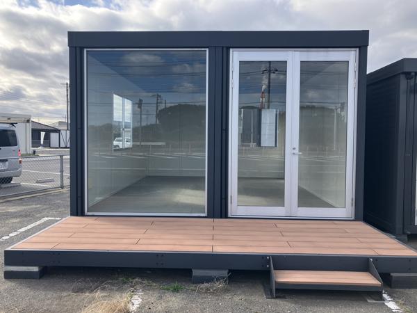 茨城県神栖店/展示場の新棟ユニットハウス・プレハブ・コンテナハウス57MS1(7.76坪)の本体の外観
