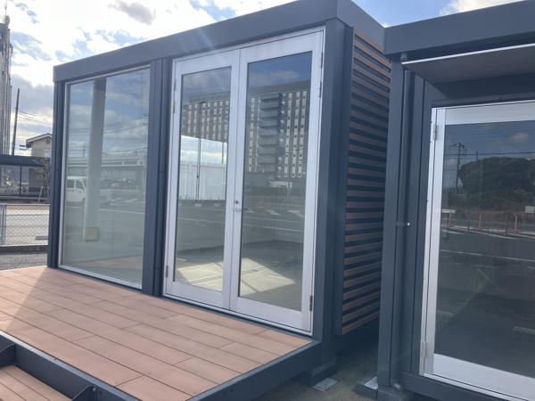 茨城県神栖店/展示場の新棟ユニットハウス・プレハブ・コンテナハウス57MS1(7.76坪)の本体の外観