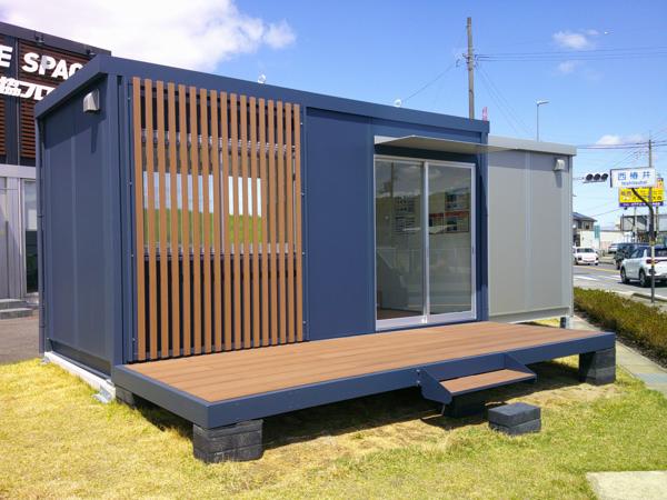 京都府木津川店/展示場の新棟ユニットハウス・プレハブ・コンテナハウス47MSL(3.02坪)の本体の外観