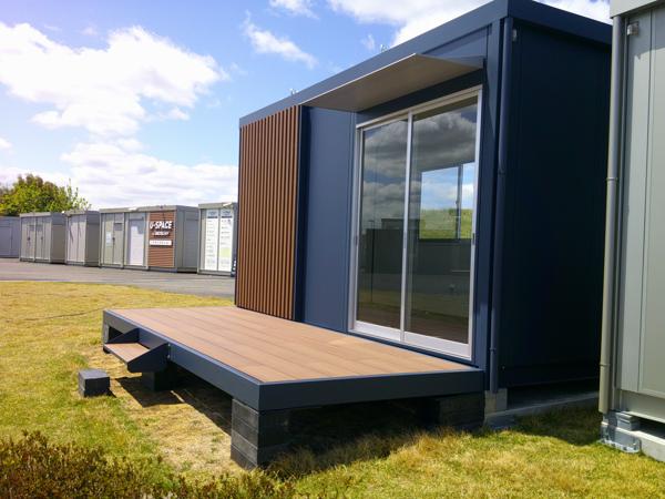 京都府木津川店/展示場の新棟ユニットハウス・プレハブ・コンテナハウス47MSL(3.02坪)の本体の外観