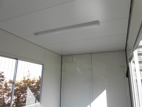 群馬県館林店/展示場の新棟ユニットハウス・プレハブ・コンテナハウス38MSL(2.43坪)の各設備の照明器具