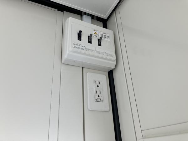 北海道函館店/展示場の新棟ユニットハウス・プレハブ・コンテナハウス29MSL(1.84坪)の各設備の分電盤