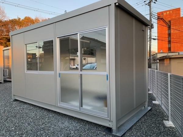 栃木県宇都宮戸祭店/展示場の新棟ユニットハウス・プレハブ・コンテナハウス47MSL(3.02坪)の本体の外観