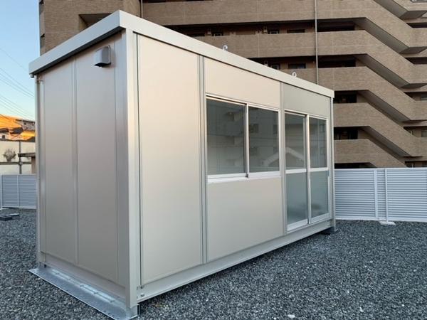 栃木県宇都宮戸祭店/展示場の新棟ユニットハウス・プレハブ・コンテナハウス47MSL(3.02坪)の本体の外観