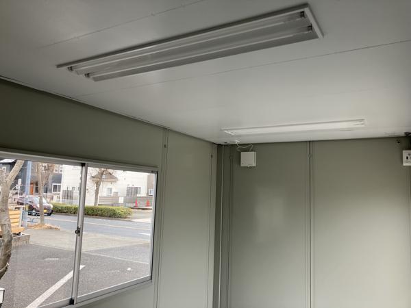 東京都町田店/展示場の中古ユニットハウス・プレハブ・コンテナハウスCT-41J(2.83坪)の各設備の照明器具