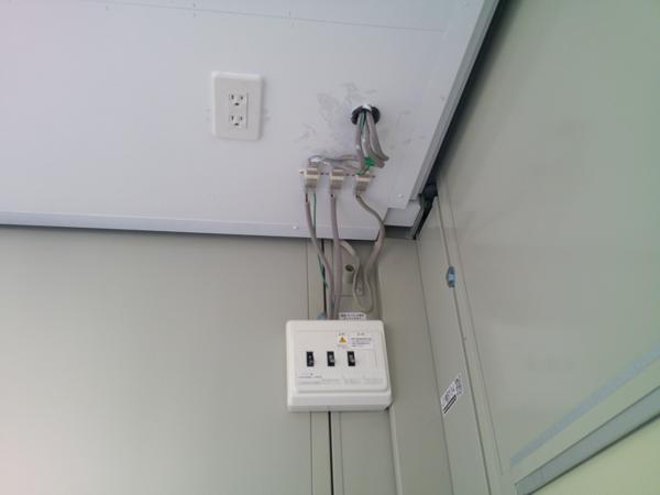 京都府木津川店/展示場の中古ユニットハウス・プレハブ・コンテナハウスCT-41J(2.84坪)の各設備の分電盤