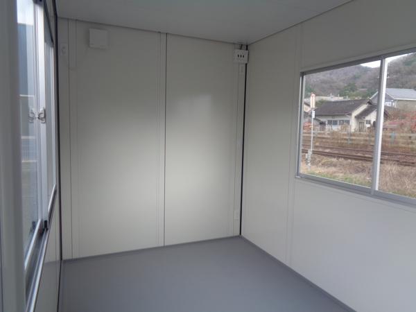 岡山県津山店/展示場の新棟ユニットハウス・プレハブ・コンテナハウス38MSL(2.43坪)の本体の内観