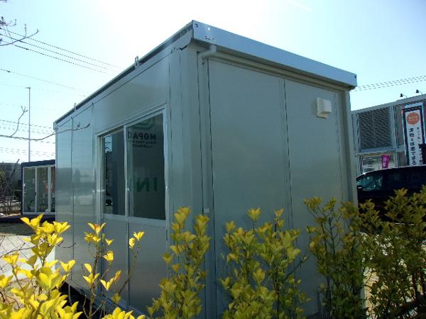 静岡県新富士総合展示場の中古ユニットハウス・プレハブ・コンテナハウスCT-41J(2.83坪)の本体の外観