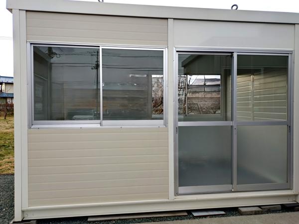 岩手県盛岡営業所/総合展示場の新棟ユニットハウス・プレハブ・コンテナハウス3MSD(2.40坪)の本体の外観