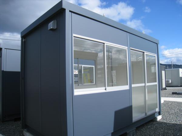 広島県東広島店/展示場の新棟ユニットハウス・プレハブ・コンテナハウス38MSL(2.43坪)の本体の外観
