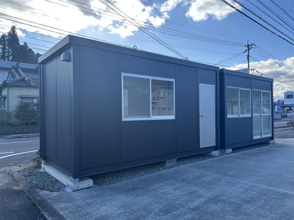鹿児島県薩摩川内店/展示場の新棟ユニットハウス・プレハブ・コンテナハウス47MSL(3.02坪)の本体の外観